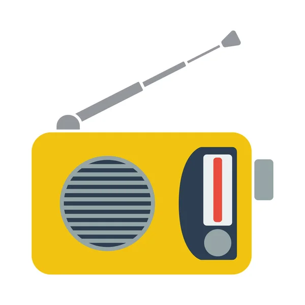 Radio Icon Flat Color Design Vector Illustration — Stock Vector