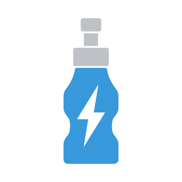 Ikone Der Energy Drinks Flasche Flache Farbgestaltung Vektorillustration — Stockvektor