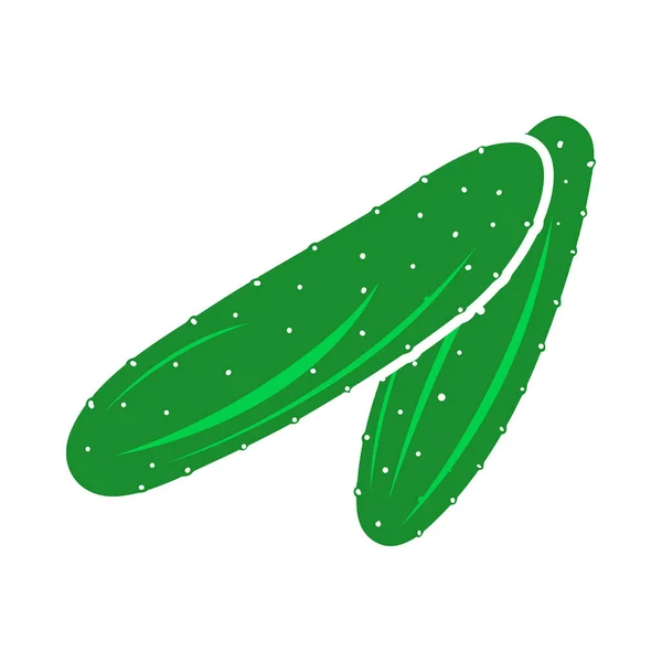 Icono Pepino Diseño Color Plano Ilustración Vectorial — Vector de stock