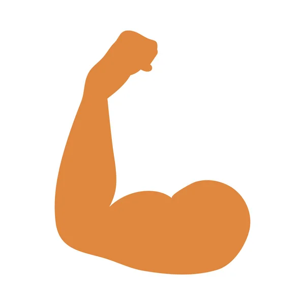Icône Biceps Conception Couleur Plate Illustration Vectorielle — Image vectorielle