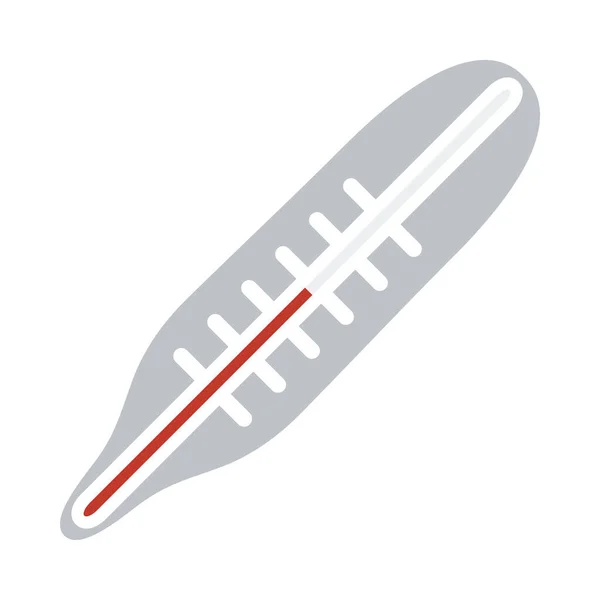 Thermomètre Médical Icône Conception Couleur Plate Illustration Vectorielle — Image vectorielle