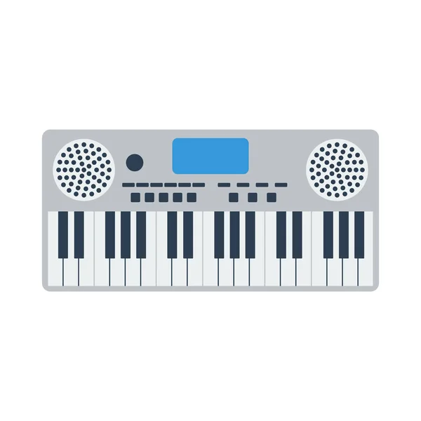 Musiksynthesizer Ikone Flache Farbgestaltung Vektorillustration — Stockvektor