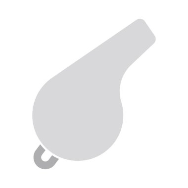 Islık Simgesi. Düz Renk Tasarımı. Vektör İllüstrasyonu.