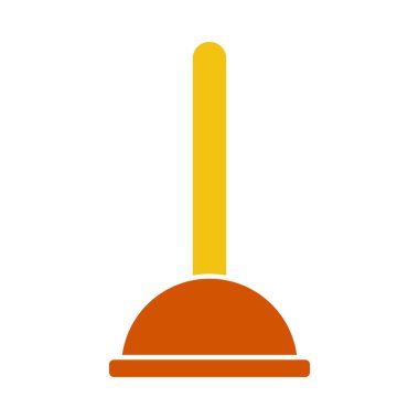 Pompa Simgesi. Düz Renk Tasarımı. Vektör İllüstrasyonu.