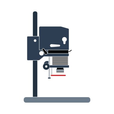 Fotoğraf Büyütme Simgesi. Düz Renk Tasarımı. Vektör İllüstrasyonu.