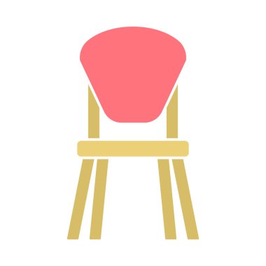 Çocuk Sandalyesi Simgesi. Düz Renk Tasarımı. Vektör İllüstrasyonu.