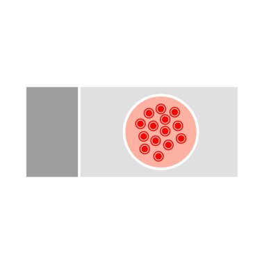 Bakteri Cam Simgesi. Düz Renk Tasarımı. Vektör İllüstrasyonu.