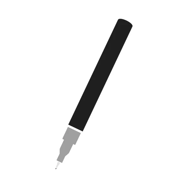 Liner Pen Icon Flache Farbgestaltung Vektorillustration — Stockvektor