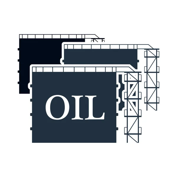 Oil Tank Storage Icon Flat Color Design Vector Illustration — Stock Vector