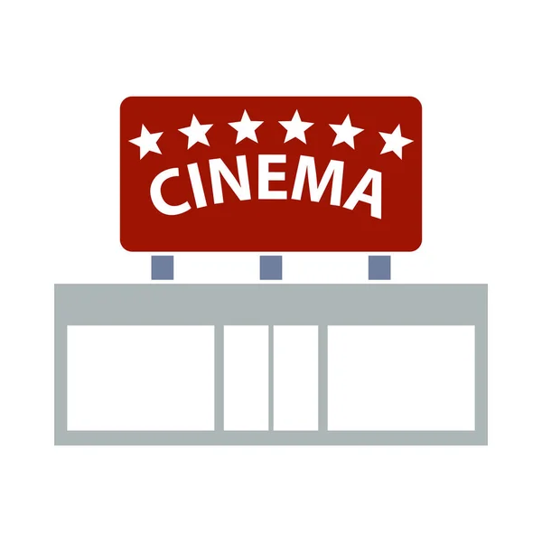 Cinema Entrance Icon Rancangan Warna Rata Ilustrasi Vektor - Stok Vektor