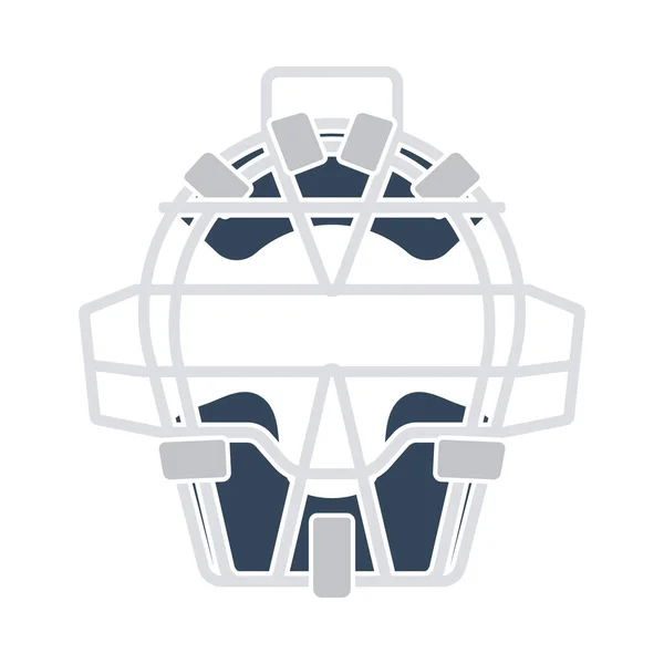 Baseball Face Protector Icon Plochý Design Vektorová Ilustrace — Stockový vektor