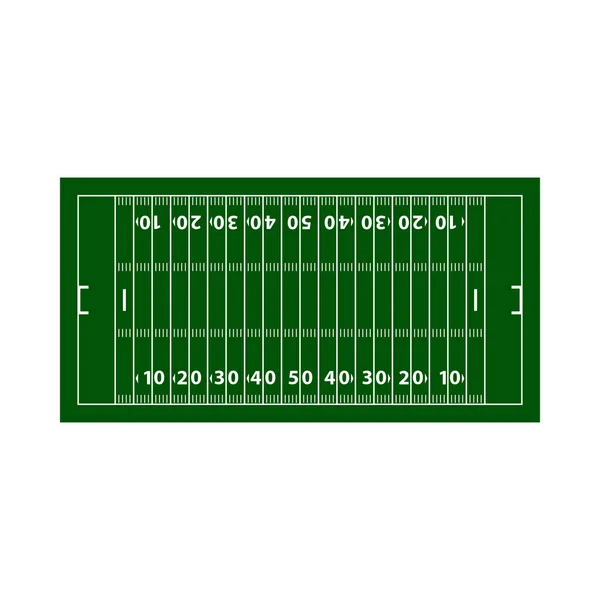 American Football Field Mark Ikone Flache Farbgestaltung Vektorillustration — Stockvektor