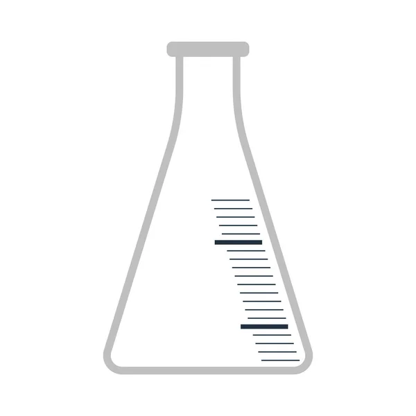 Ikone Der Chemie Kegelkolben Flache Farbgestaltung Vektorillustration — Stockvektor
