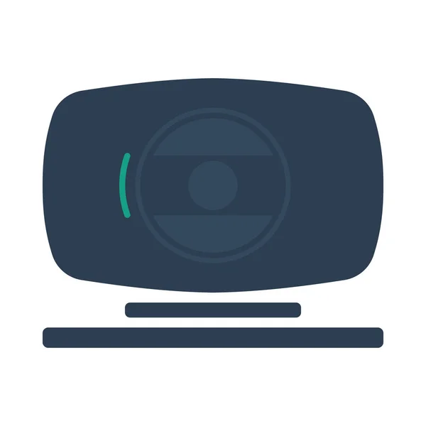 Webcam Icon 平面色彩设计 病媒图解 — 图库矢量图片