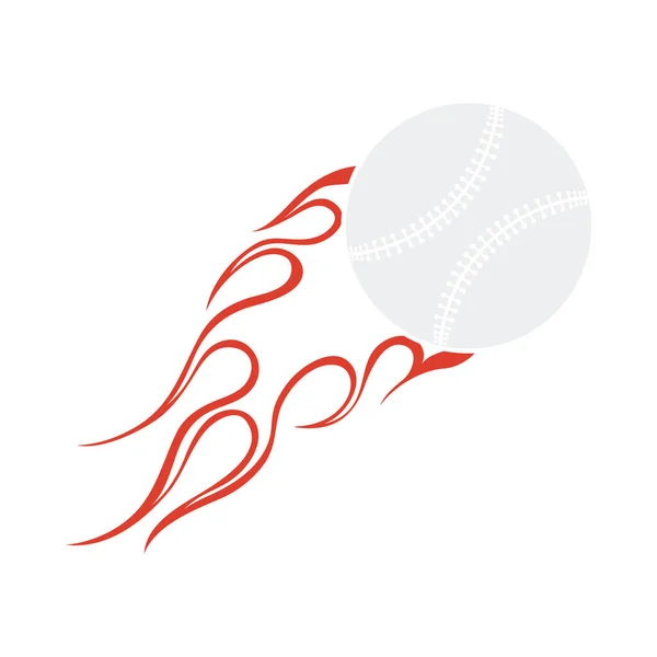 Icône Balle Baseball Conception Couleur Plate Illustration Vectorielle — Image vectorielle