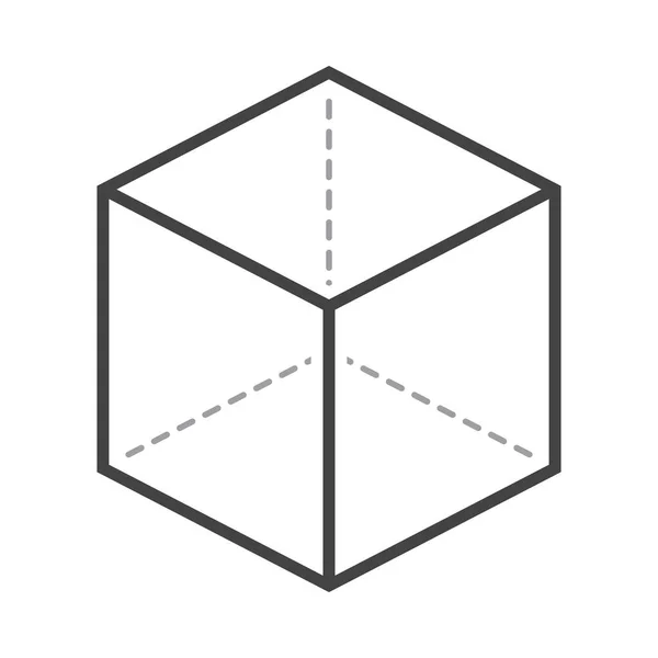 Куб Иконой Проекции Плоский Дизайн Цвета Векторная Миграция — стоковый вектор