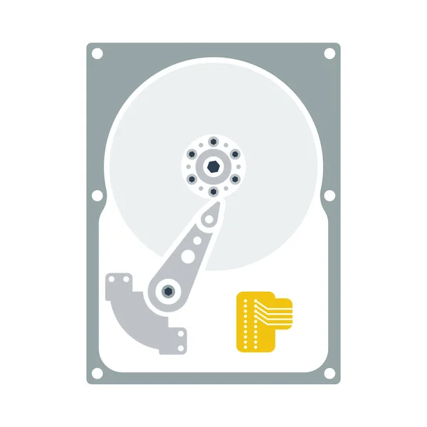 Icono Hdd Diseño Color Plano Ilustración Vectorial — Vector de stock