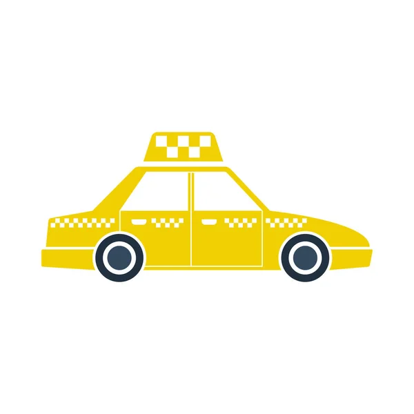 Taxi Car Icon Design Cor Plana Ilustração Vetorial — Vetor de Stock