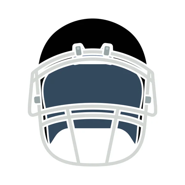 American Football Helmet Icon Flat Color Design Vector Illustration — Stock Vector