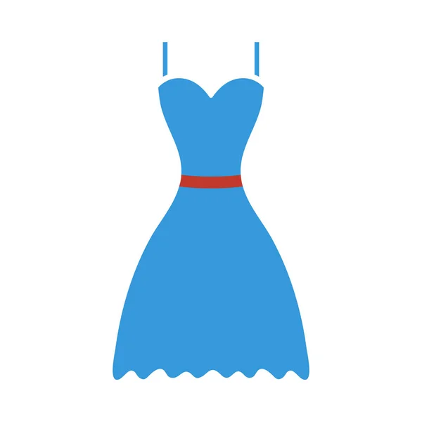 Dress Icon Плоский Дизайн Цвета Векторная Миграция — стоковый вектор