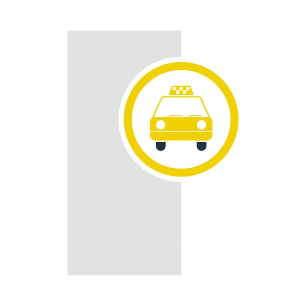 Taxi Station Icon Flat Color Design Vector Illustration — Stock Vector