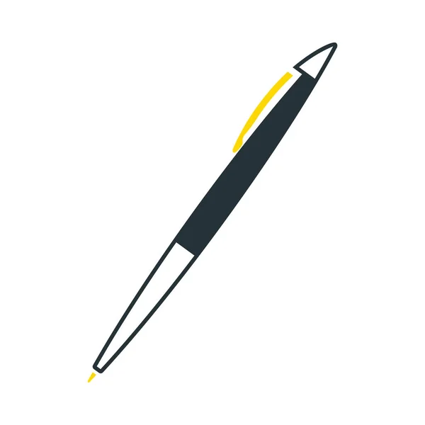 Pen Icon Flat Color Design Vector Illustration — Stock Vector