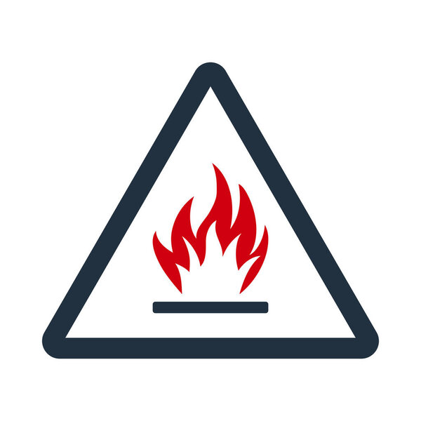 Flammable Icon. Flat Color Design. Vector Illustration.