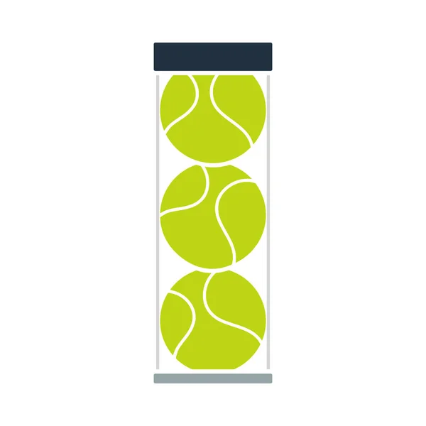 Tennis Ball Container Icon Diseño Color Plano Ilustración Vectorial — Vector de stock