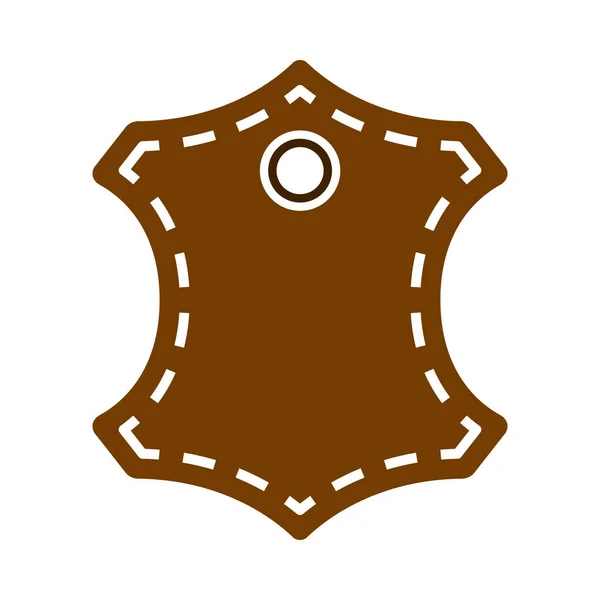 Leather Sign Icon Vorhanden Flache Farbgestaltung Vektorillustration — Stockvektor