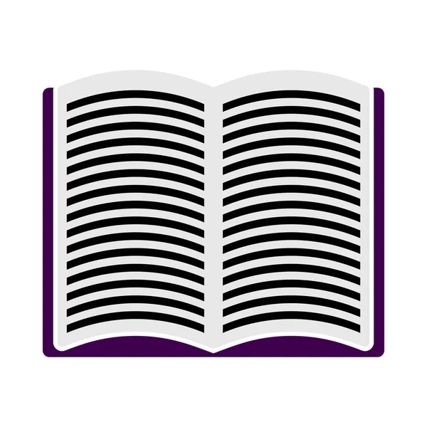 Open Book Icon Flat Color Design Vector Illustration — Stock Vector