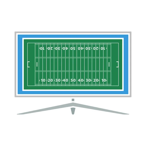 美式足球电视 平面色彩设计 病媒图解 — 图库矢量图片