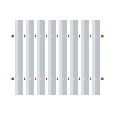 İnşaat Çiti Simgesi. Düz Renk Tasarımı. Vektör İllüstrasyonu.