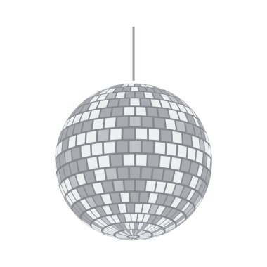 Party Disco Sphere Simgesi. Düz Renk Tasarımı. Vektör İllüstrasyonu.