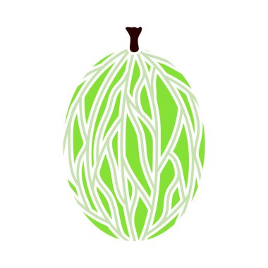 Ui Rengârenk Bektaşi üzümü ikonu. Düz Renk Tasarımı. Vektör İllüstrasyonu.