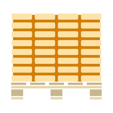 İnşaat Paleti Simgesi. Düz Renk Tasarımı. Vektör İllüstrasyonu.