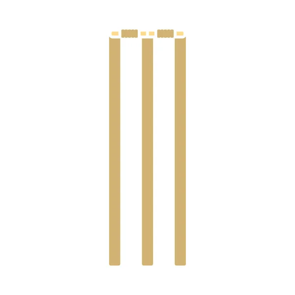 Cricket Wicket Icon Conception Couleur Plate Illustration Vectorielle — Image vectorielle