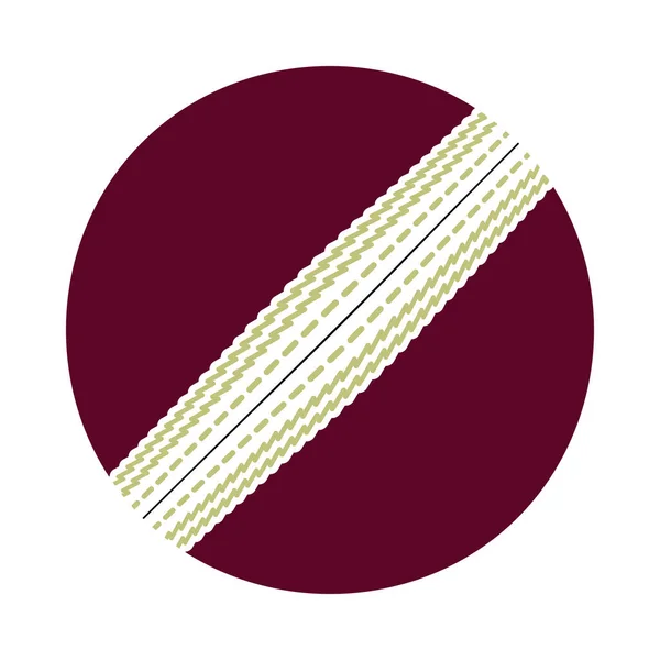 Значок Крикетного Яча Плоский Дизайн Кольорів Векторні Ілюстрації — стоковий вектор