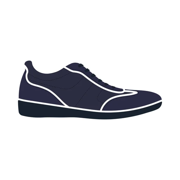 Man Casual Shoe Icon Flat Color Design Vector Illustration — Stock Vector