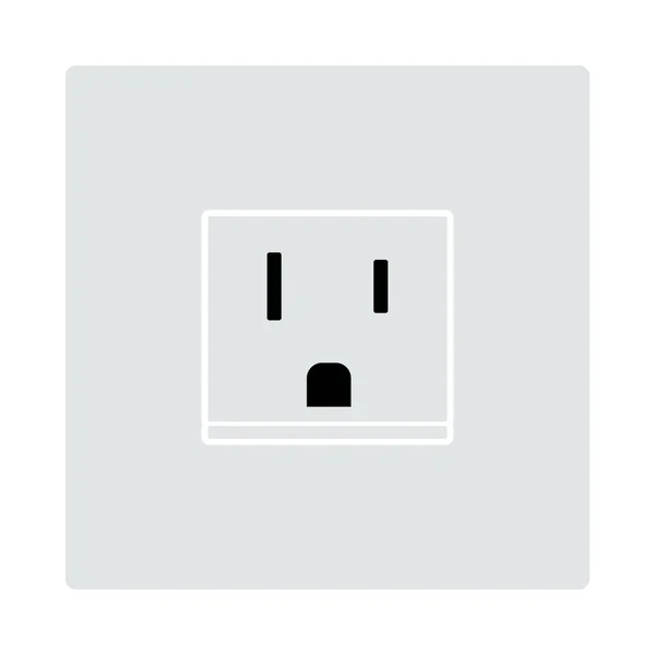 Usa Electrical Socket Icon Plochý Design Vektorová Ilustrace — Stockový vektor