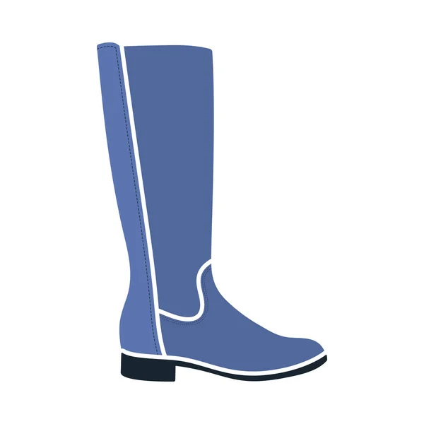 Autumn Woman Boot Icon Flat Color Design Vector Illustration — Stock Vector