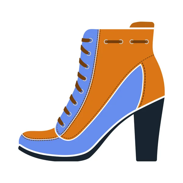 Ankle Boot Icon Flat Color Design Vector Illustration — Stock Vector