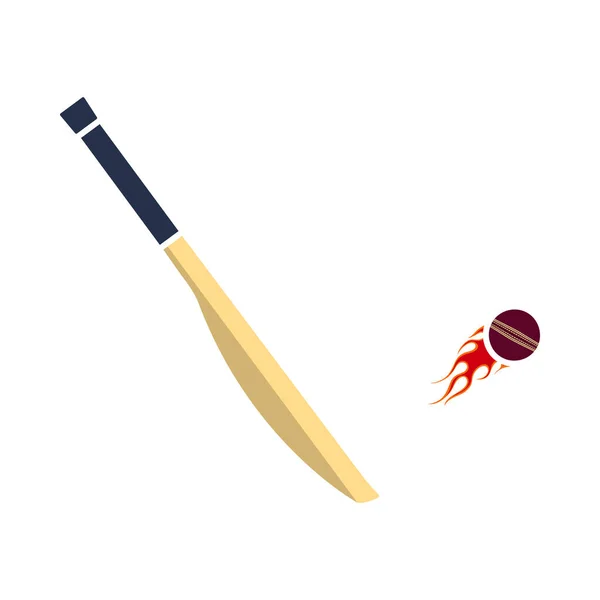 Икона Крикетной Летучей Мыши Плоский Дизайн Цвета Векторная Миграция — стоковый вектор