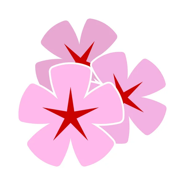 Frangipani Blume Ikone Flache Farbgestaltung Vektorillustration — Stockvektor