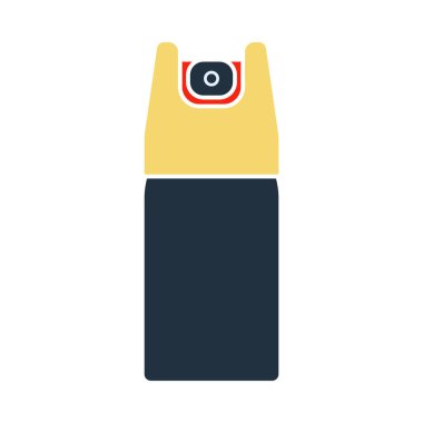 Biber gazı ikonu. Düz Renk Tasarımı. Vektör İllüstrasyonu.