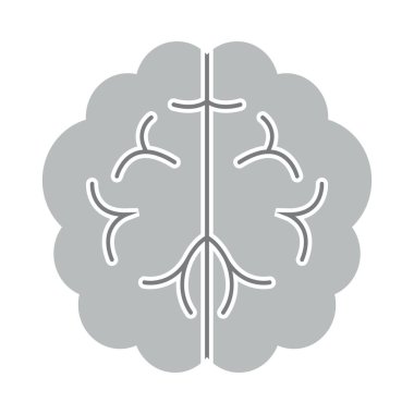 Beyin Fırtınası Simgesi. Düz Renk Tasarımı. Vektör İllüstrasyonu.