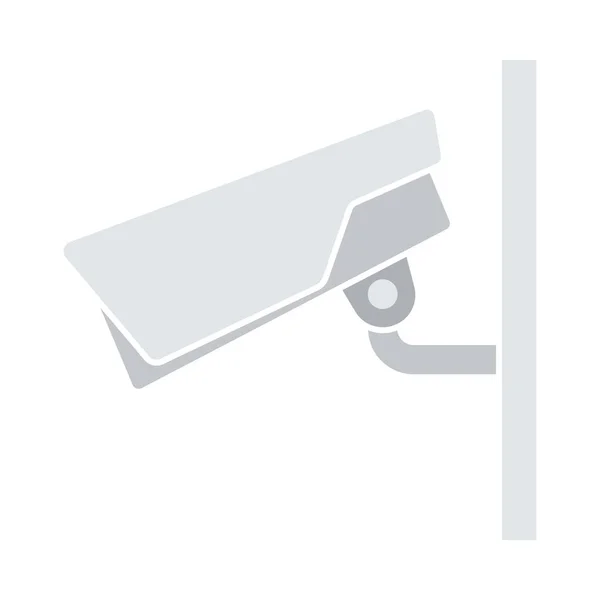 Beveiligingscamera Ikoon Vlakke Kleur Ontwerp Vector Illustratie — Stockvector