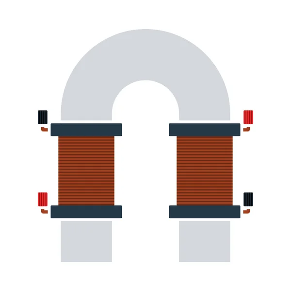 Піктограма Електричного Магніту Плоский Дизайн Кольорів Векторні Ілюстрації — стоковий вектор