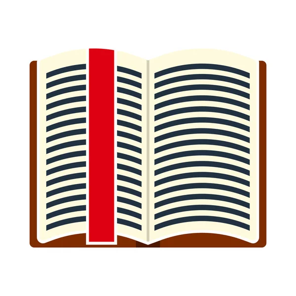 Open Book Bookmark Icon 디자인 사기적 — 스톡 벡터