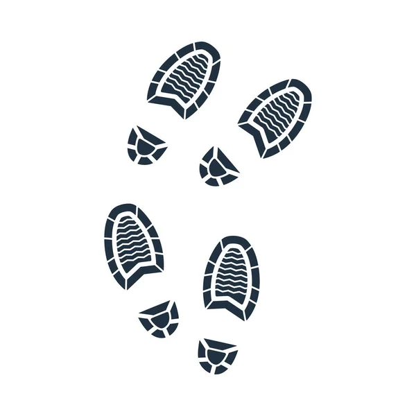 Man Footprint Icon Flat Color Design Vector Illustration — Stock Vector