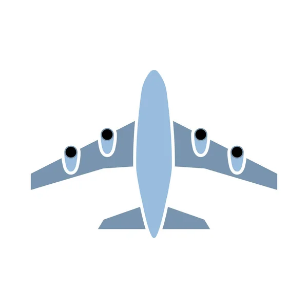 Flugzeug Takeoff Icon Flache Farbgestaltung Vektorillustration — Stockvektor